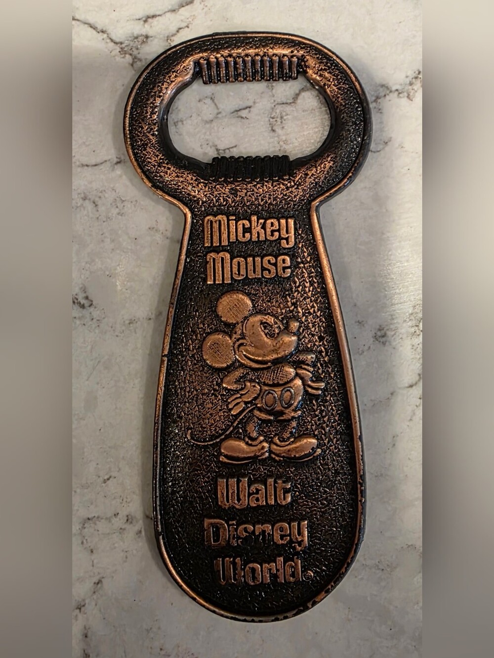 Vintage Disney Copper-Tone Mickey Mouse Keyhole Bottle Opener Walt Disney World